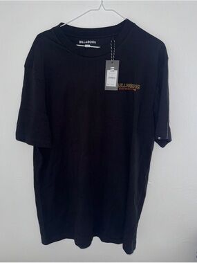 Billabong Black Short Sleeve Tee with Small Chest Logo